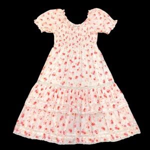 LoveShackFancy x Target Women's Cosette Floral Smocked Midi Dress Size Large